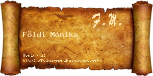 Földi Mónika névjegykártya