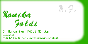 monika foldi business card